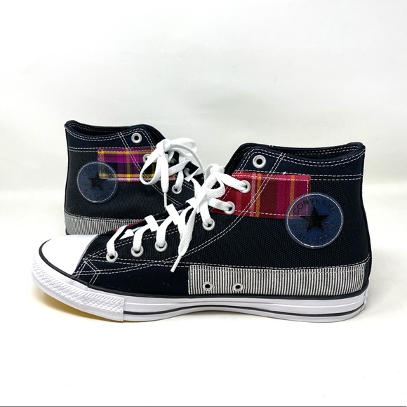 💖MEGA SALE💖Converse Men 168745C CTAS High Black Color Patches Canvas Sneakers - Picture 13 of 14